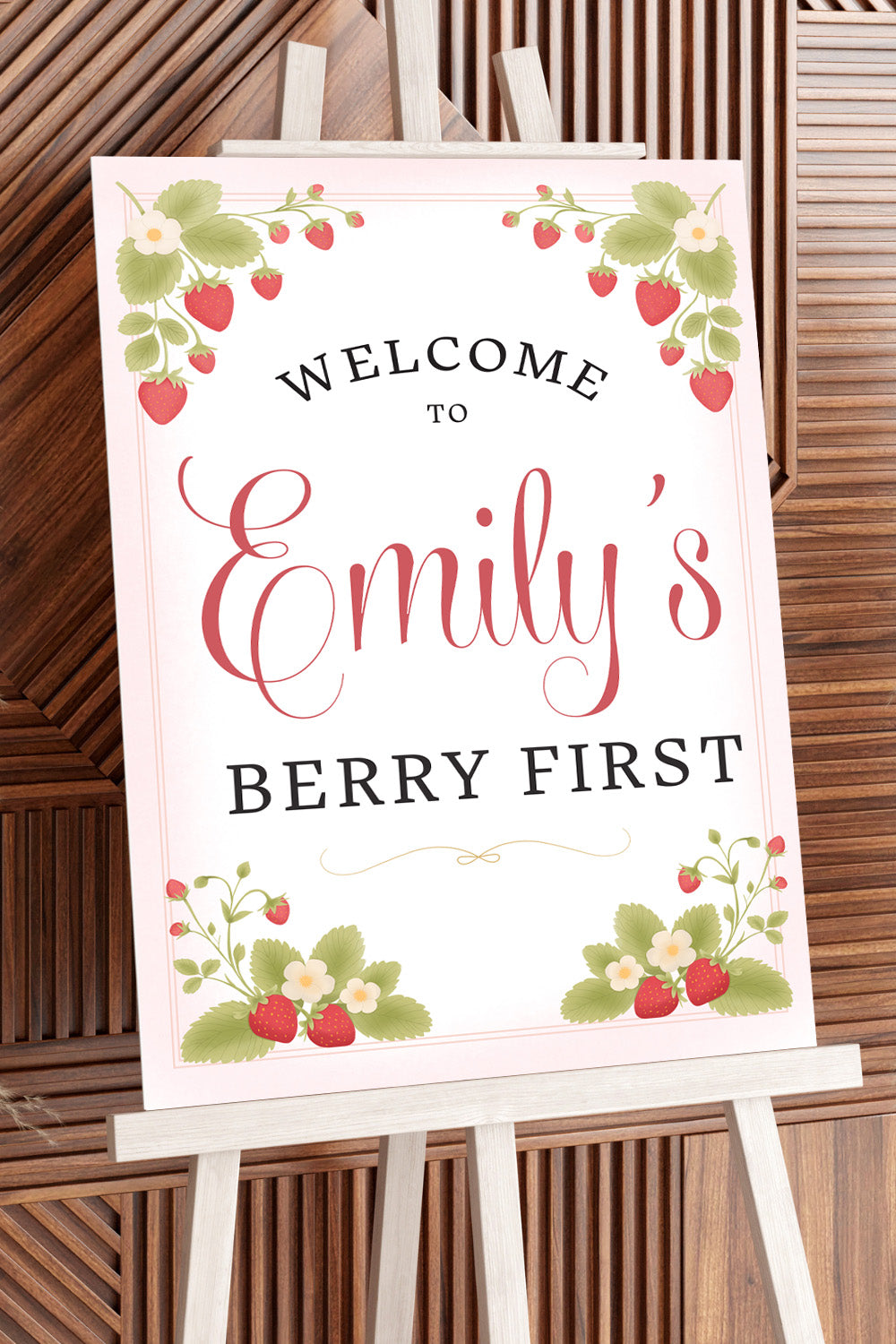 Printable Strawberry Welcome Sign