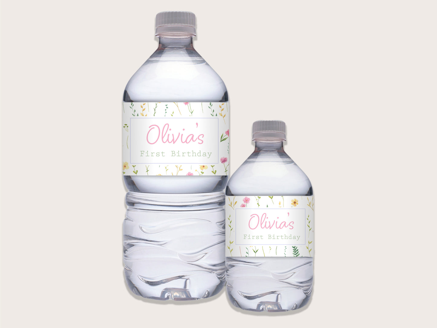 Floral Bloom Bottle Labels - Printable & Customizable