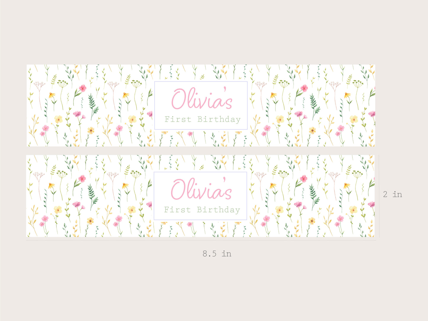 Floral Bloom Bottle Labels - Printable & Customizable