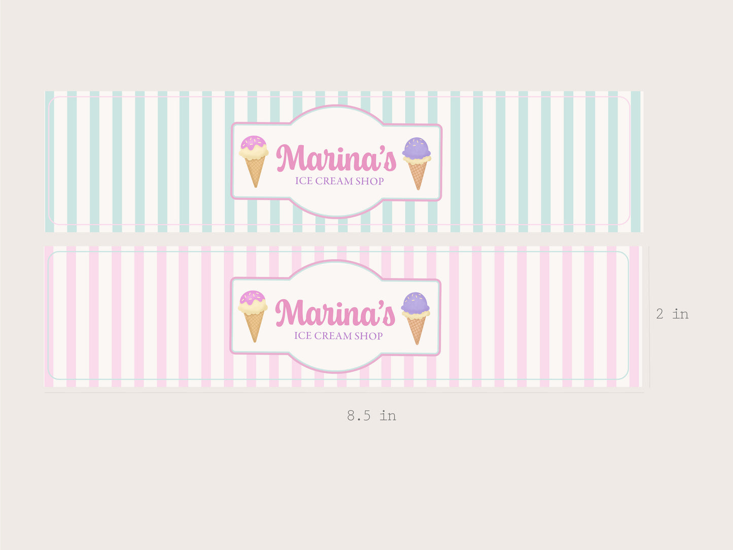 Ice Cream Bottle Labels - Printable & Customizable