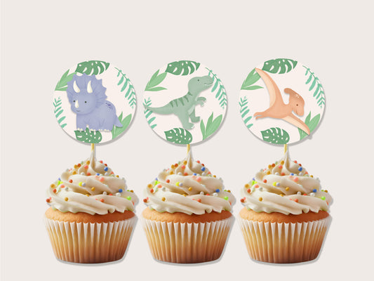 Printable Dinosaur Cupcake Topper