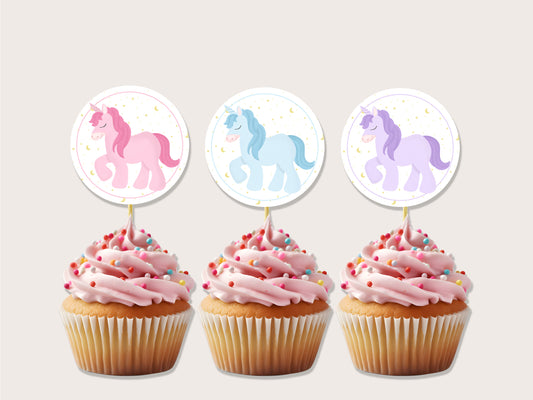 Printable Unicorn Cupcake Topper