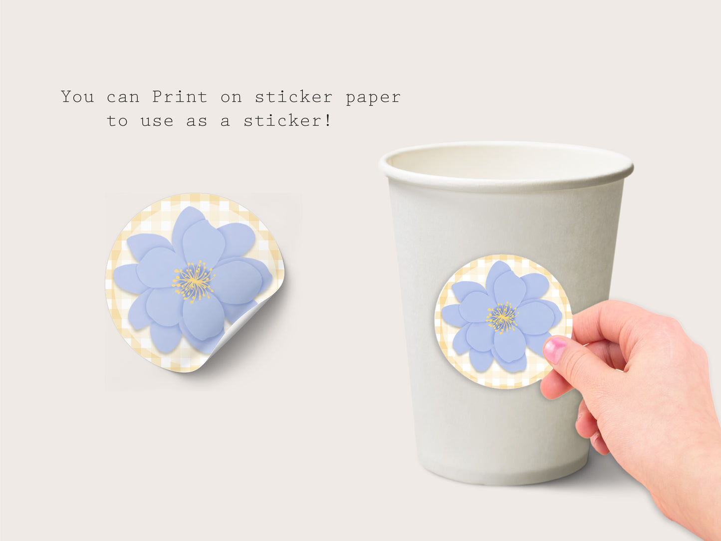 Printable Flower Cupcake Toppers