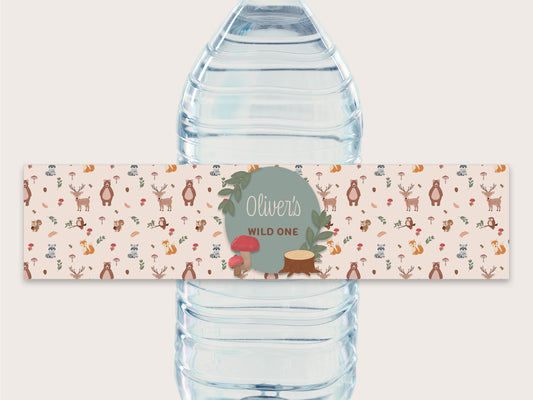 Woodland Bottle Labels - Printable & Customizable
