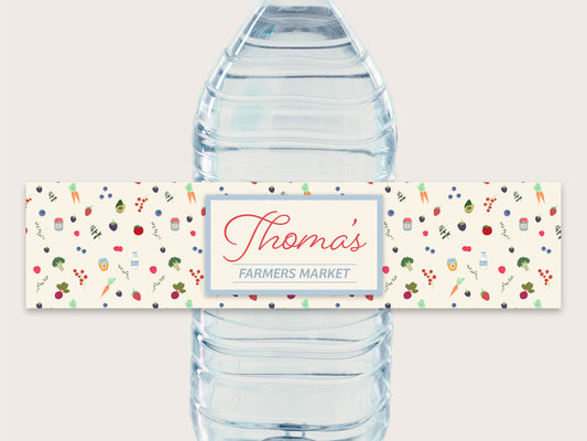 Farmers Market Bottle Labels - Printable & Customizable