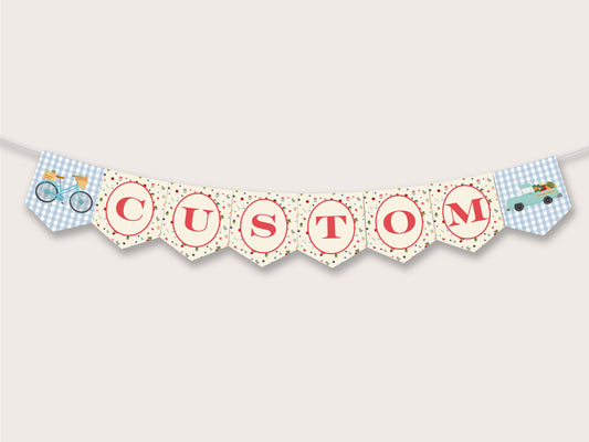 Farmers Market Party Banner - Printable & Editable