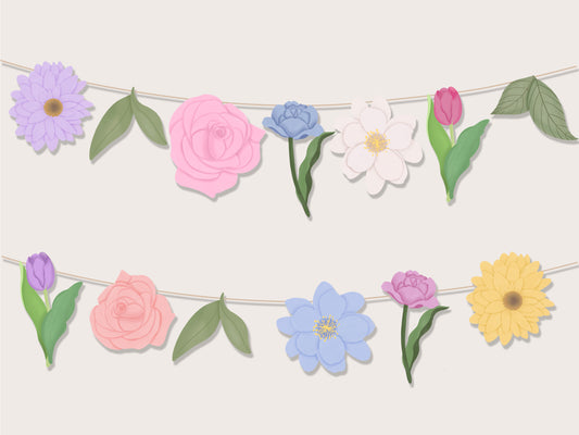 Printable Floral Garland