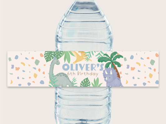 Dinosaur Bottle Labels - Printable & Customizable