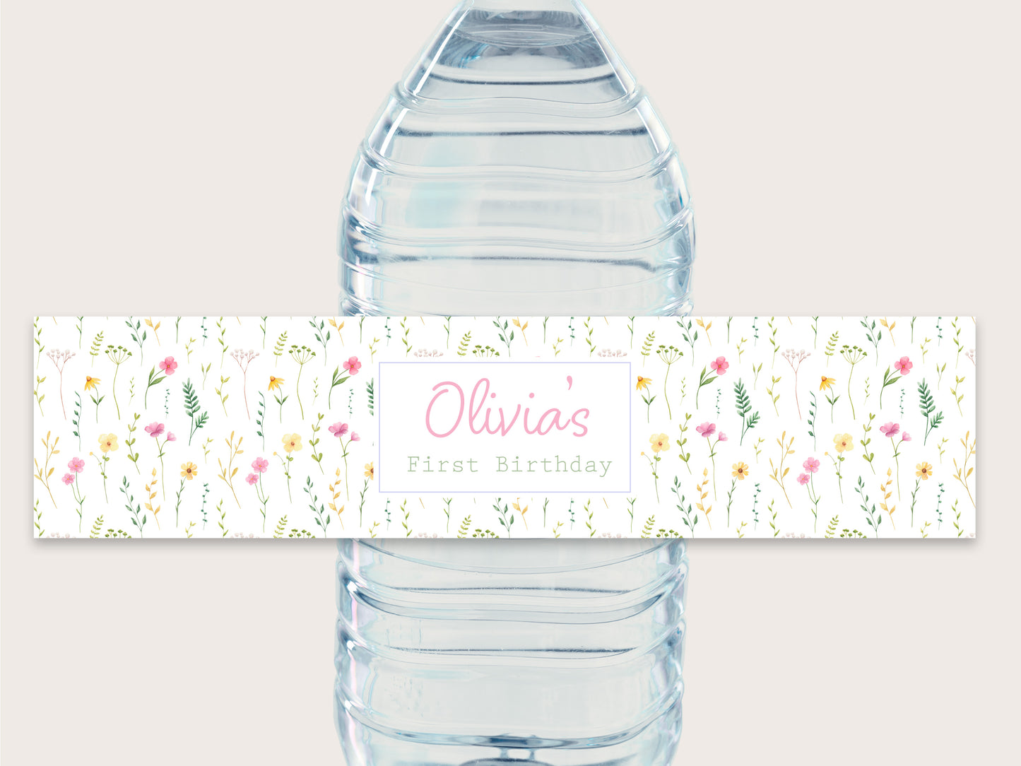 Floral Bloom Bottle Labels - Printable & Customizable