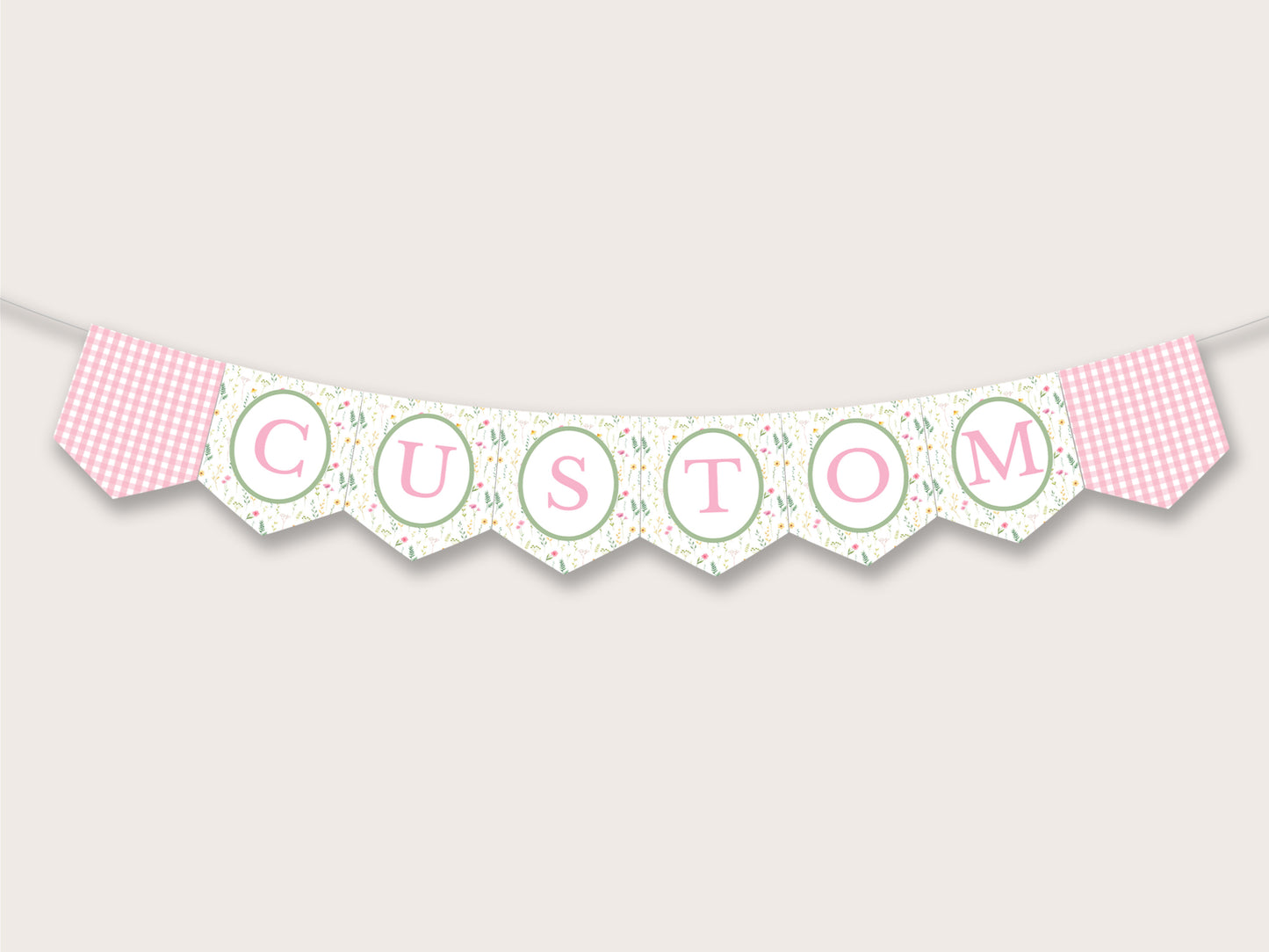 Floral Party Banner - Printable & Editable