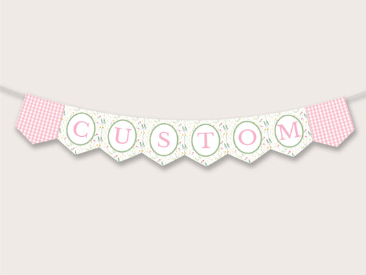 Floral Party Banner - Printable & Editable