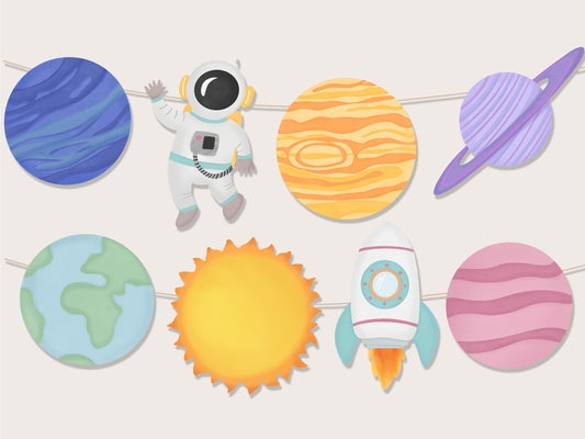Printable Space Garland