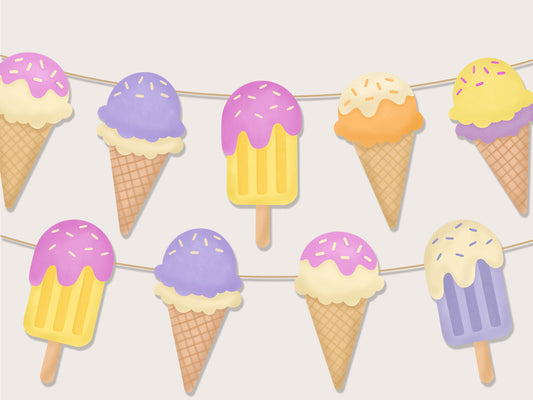 Printable Ice Cream Garland