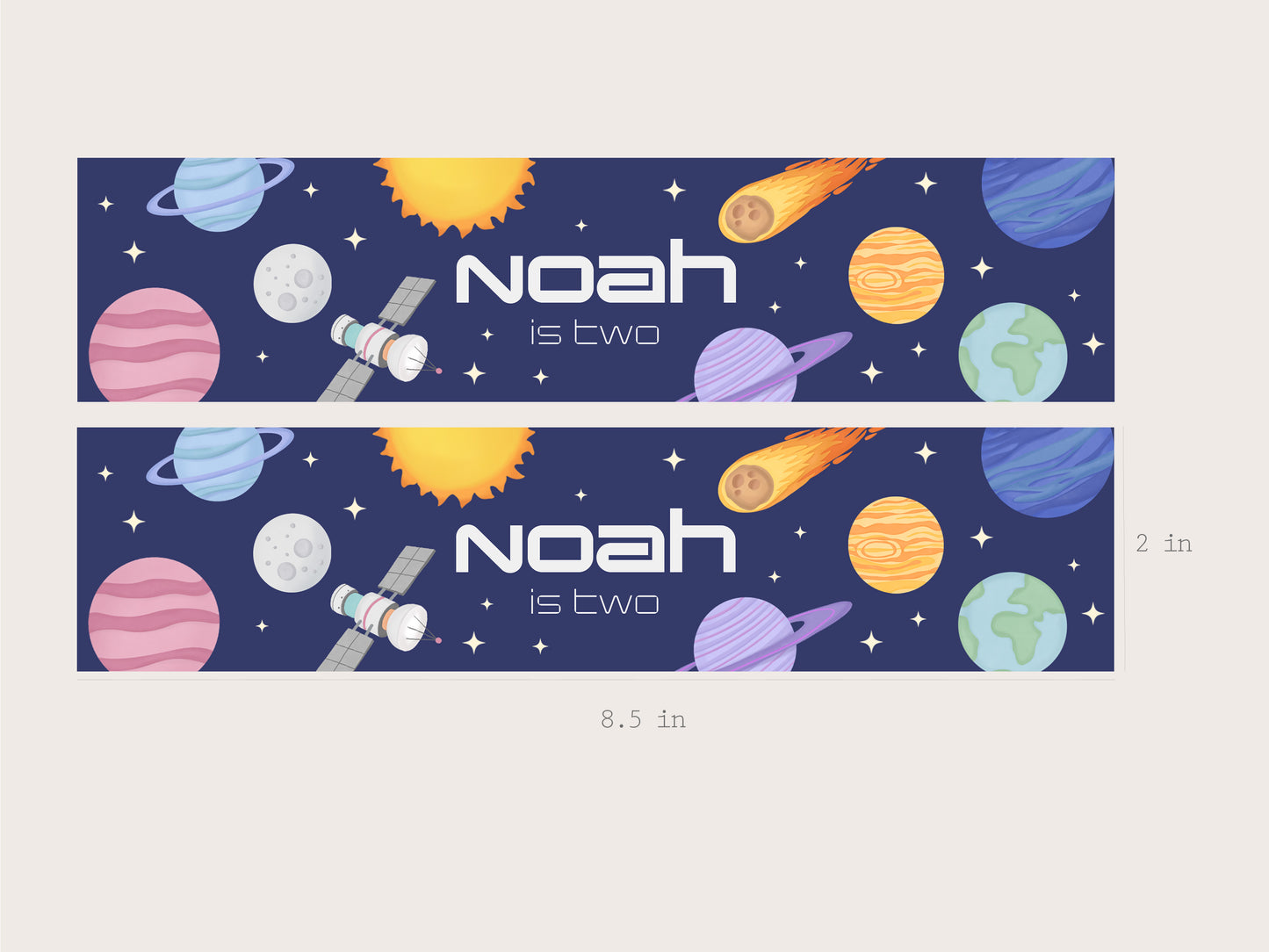 Space Bottle Labels - Printable & Customizable