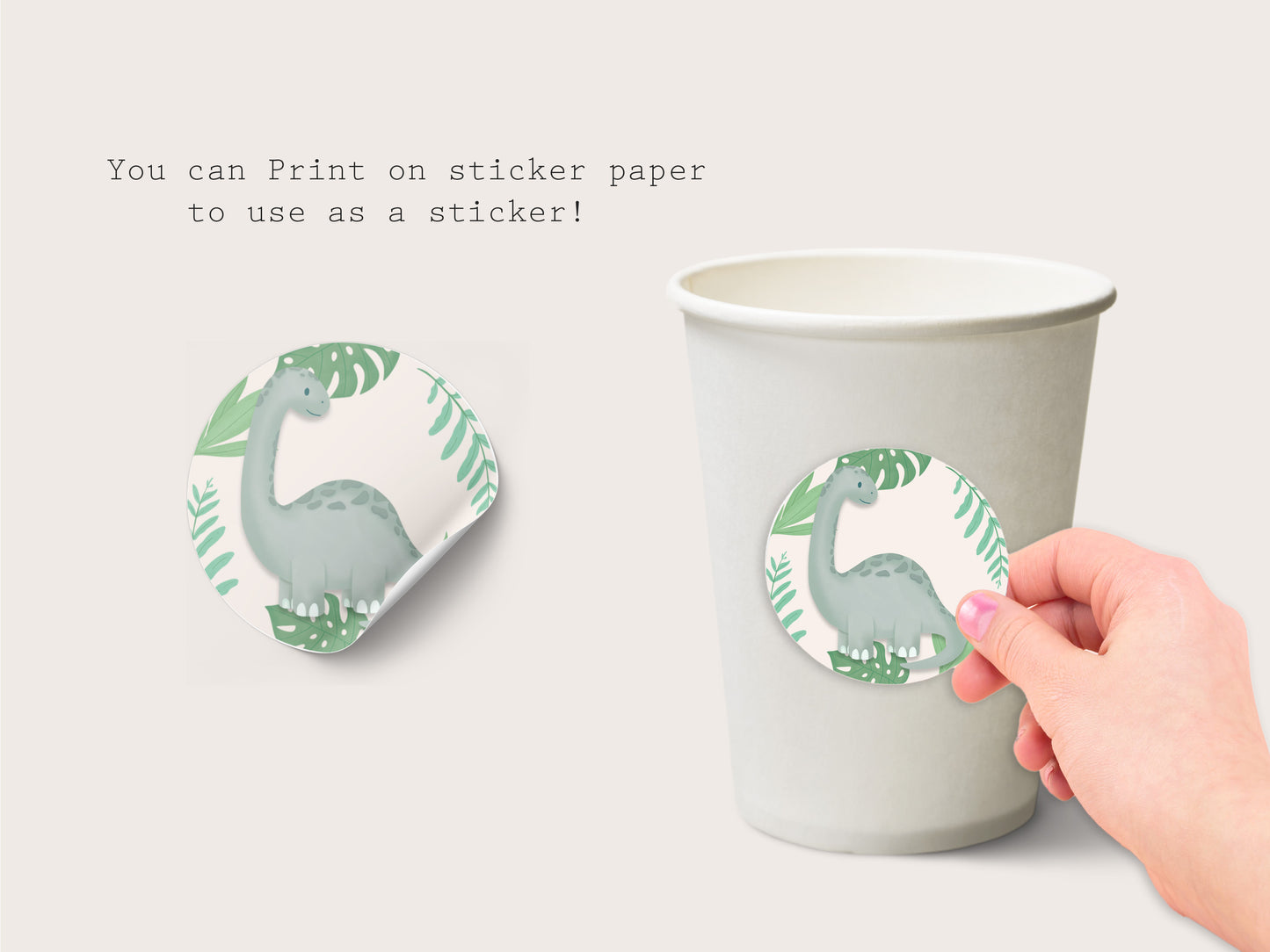 Printable Dinosaur Cupcake Topper