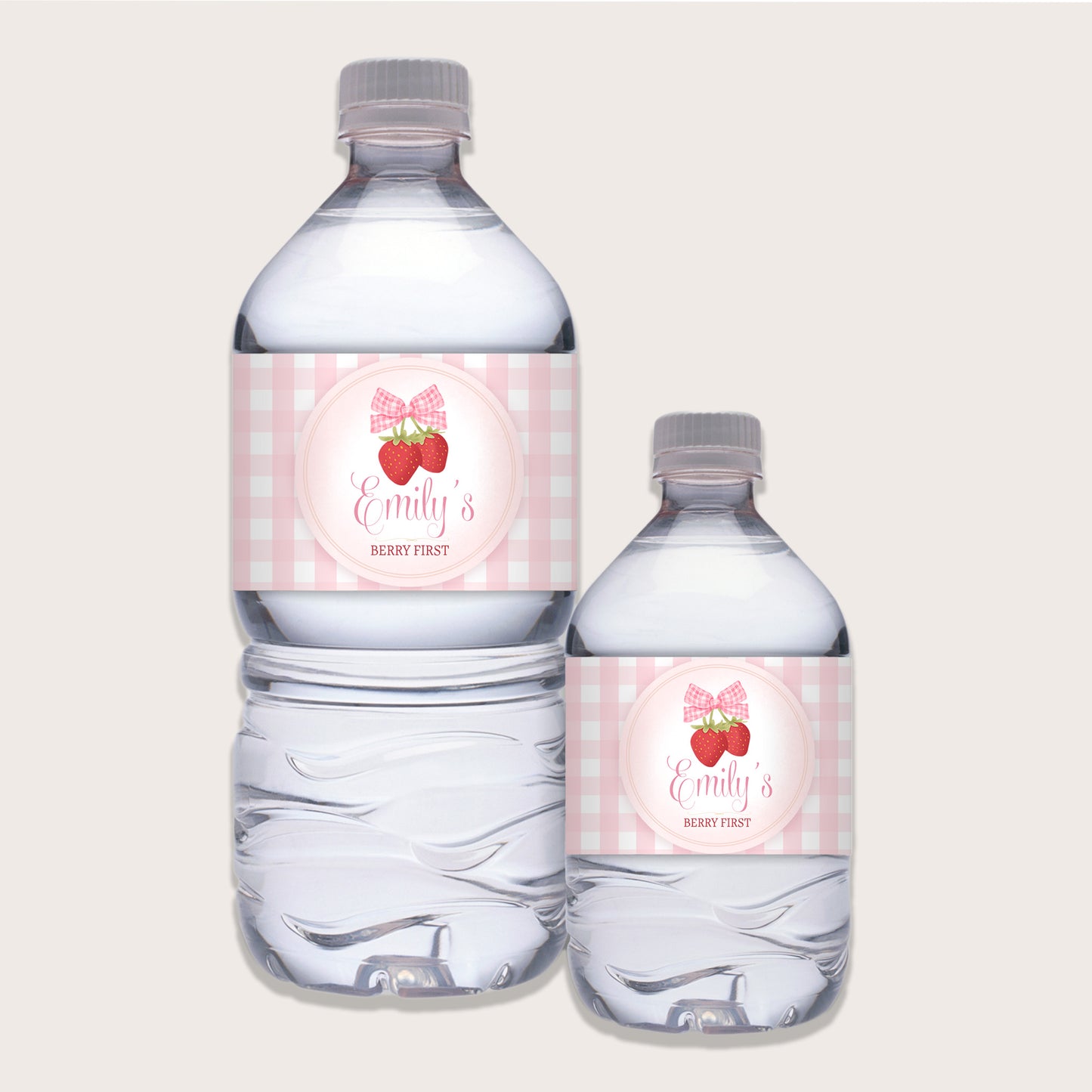 Strawberry Bottle Labels - Printable & Customizable
