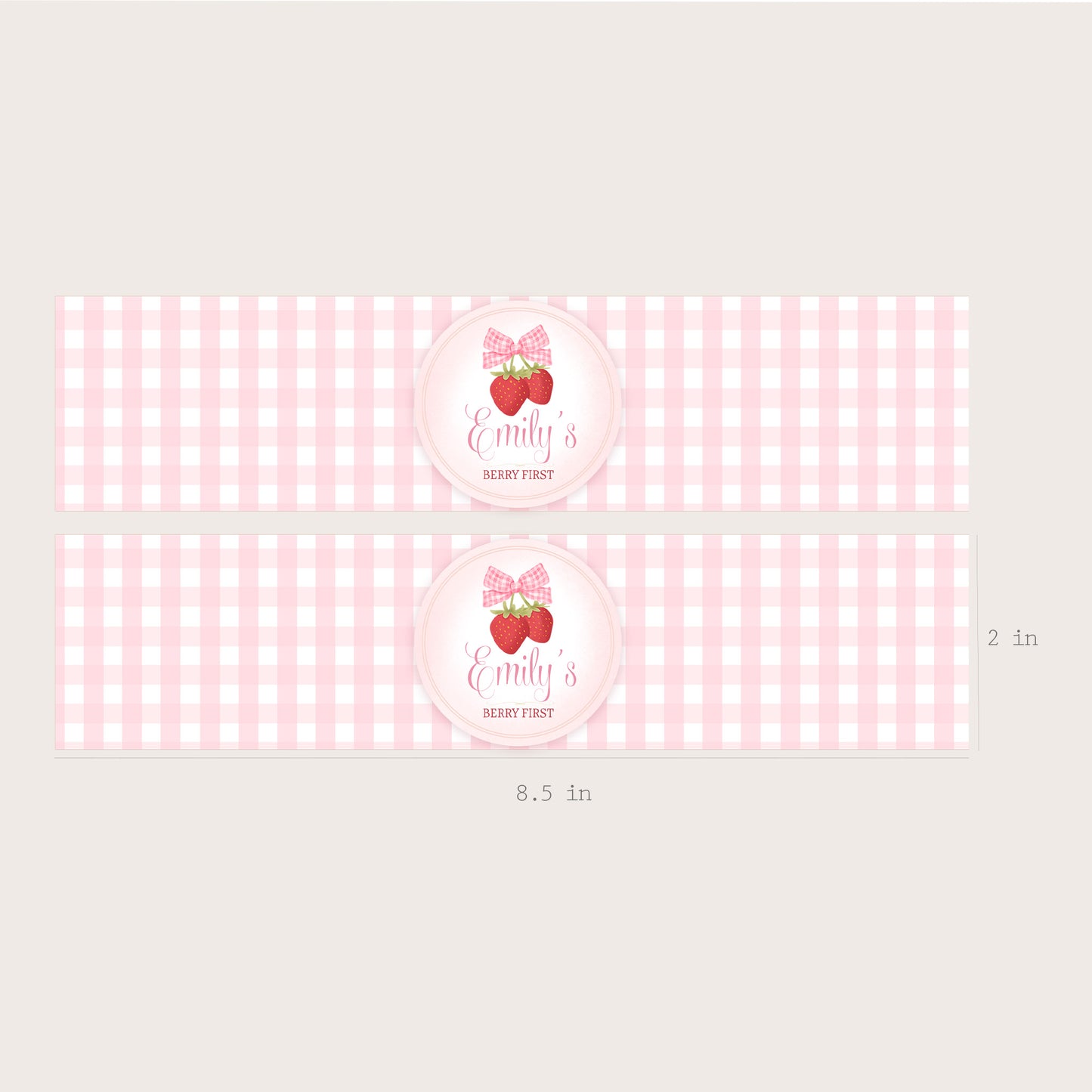 Strawberry Bottle Labels - Printable & Customizable