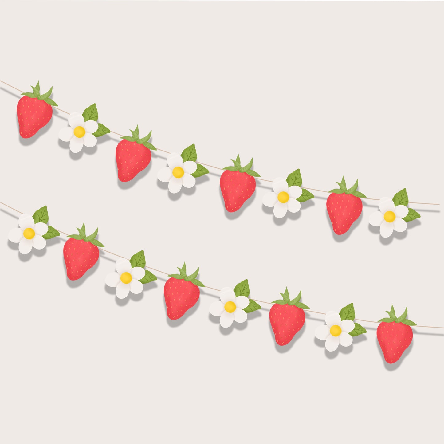 Printable Strawberry Garland
