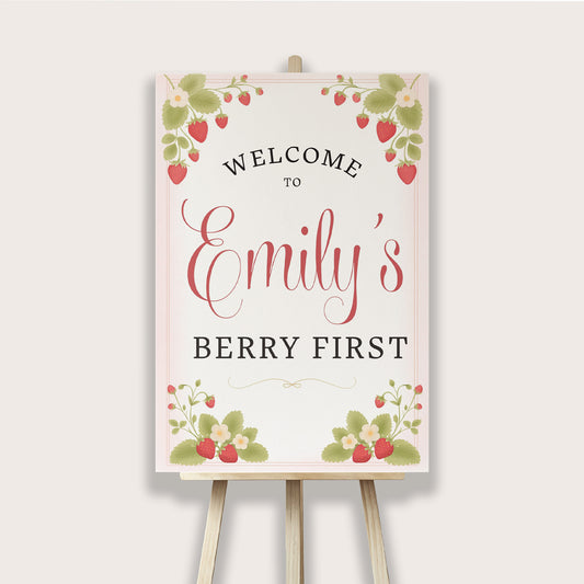 Printable Strawberry Welcome Sign