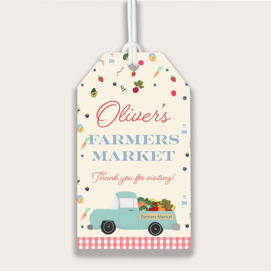 Farmers Market Thank You Tags - Printable & Customizable