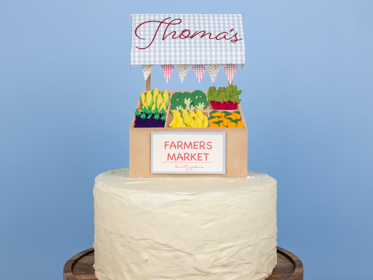Farmers Market Stand Cake Topper